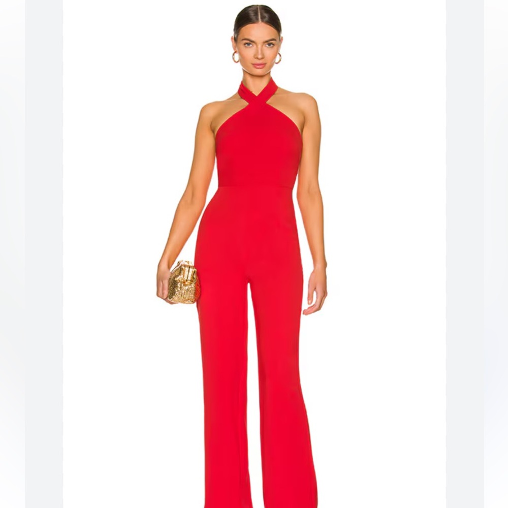 Revolve Superdown Cross Front Jumpsuit in Red